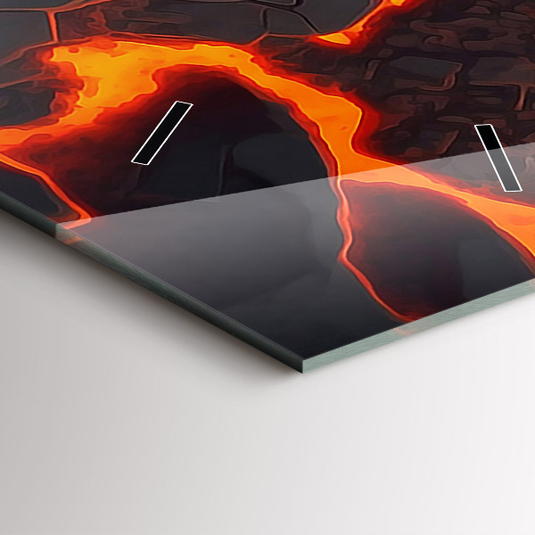 Reloj de vidrio vertical Volcán de lava - espejomat.es