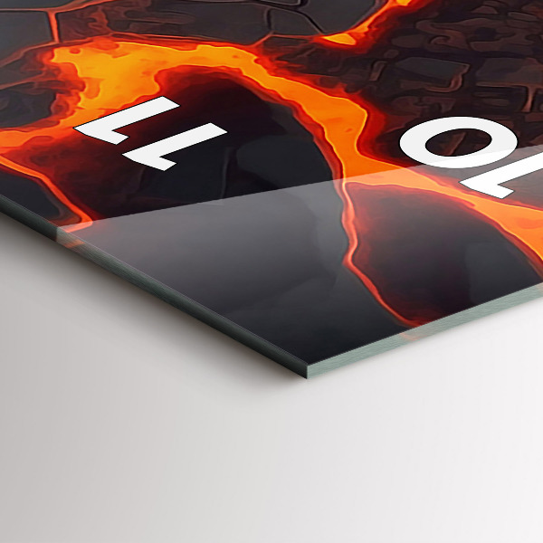 Reloj de vidrio vertical Volcán de lava - espejomat.es