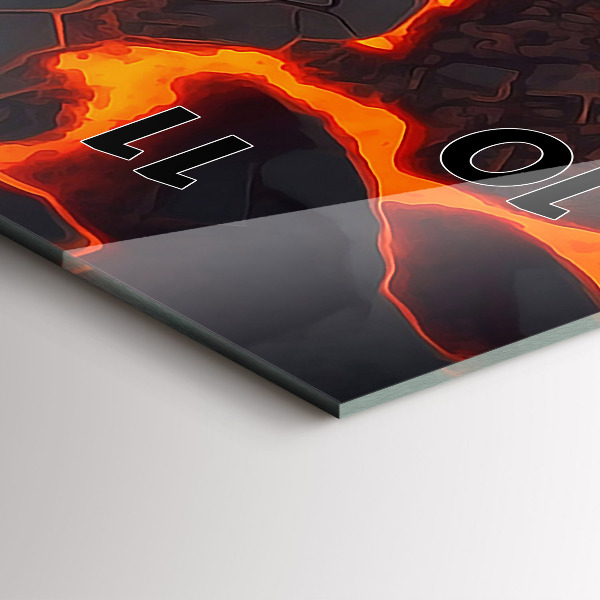 Reloj de vidrio vertical Volcán de lava - espejomat.es