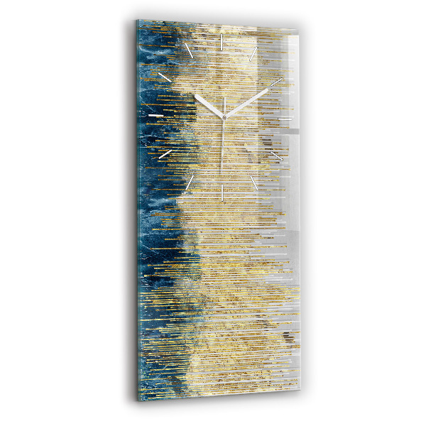 Reloj vertical Patrón decorativo y oro - espejomat.es