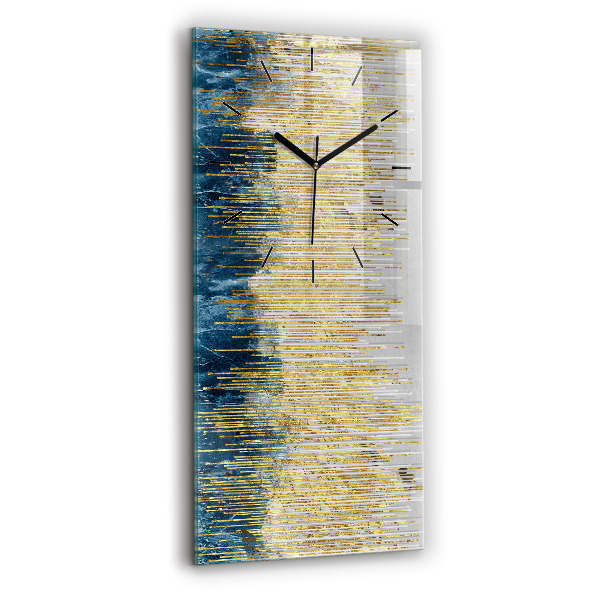 Reloj vertical Patrón decorativo y oro - espejomat.es