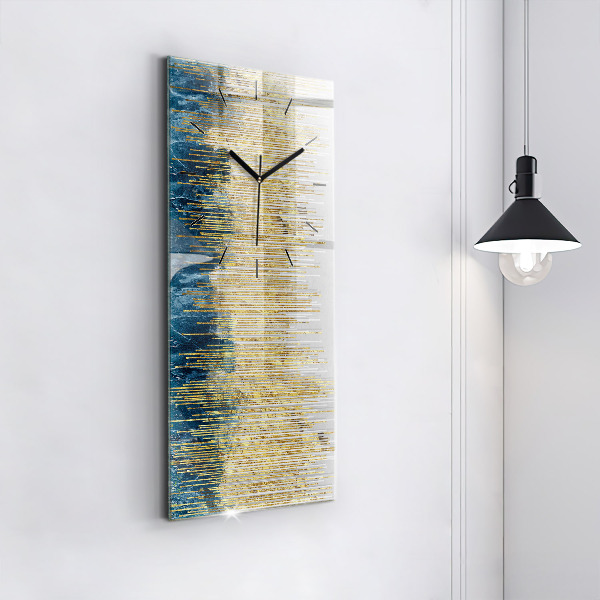 Reloj vertical Patrón decorativo y oro - espejomat.es