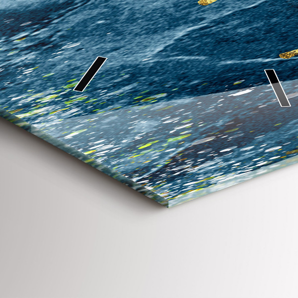 Reloj vertical Patrón decorativo y oro - espejomat.es