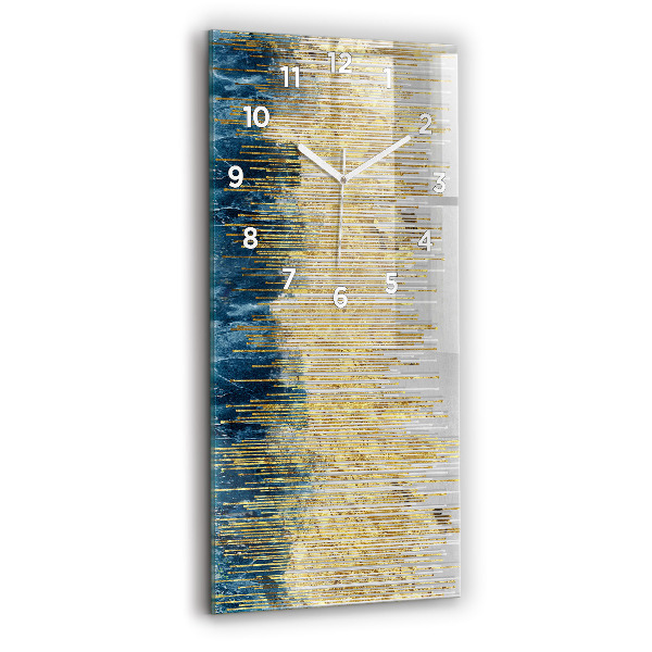 Reloj vertical Patrón decorativo y oro - espejomat.es