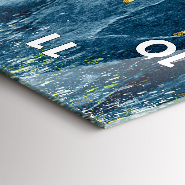 Reloj vertical Patrón decorativo y oro - espejomat.es