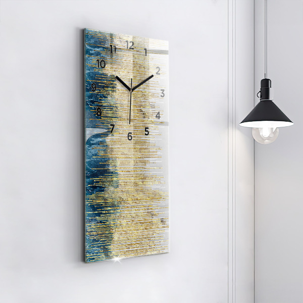 Reloj vertical Patrón decorativo y oro - espejomat.es