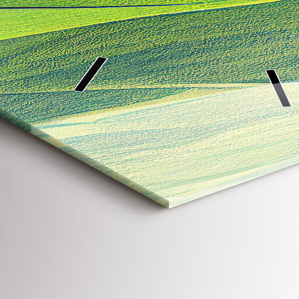 Reloj vertical Campos verdes abstractos - espejomat.es