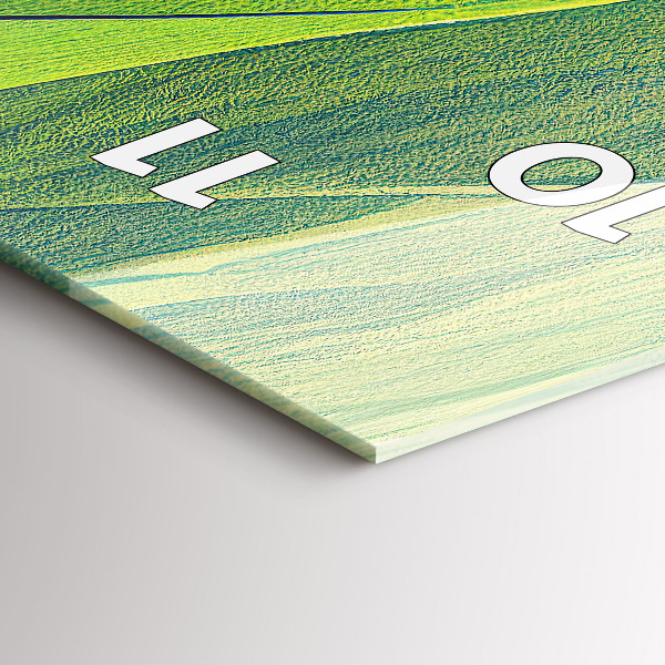 Reloj vertical Campos verdes abstractos - espejomat.es