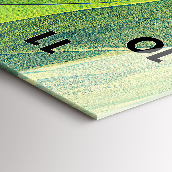 Reloj vertical Campos verdes abstractos - espejomat.es