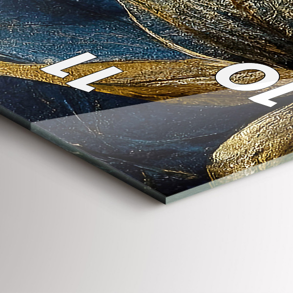 Reloj de vidrio vertical Flores decorativas - espejomat.es