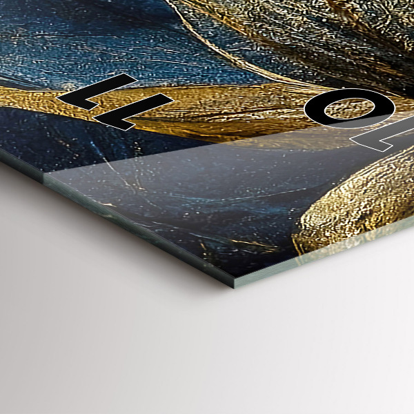 Reloj de vidrio vertical Flores decorativas - espejomat.es