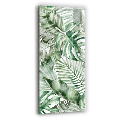 Reloj vertical Hojas de planta pintadas - espejomat.es