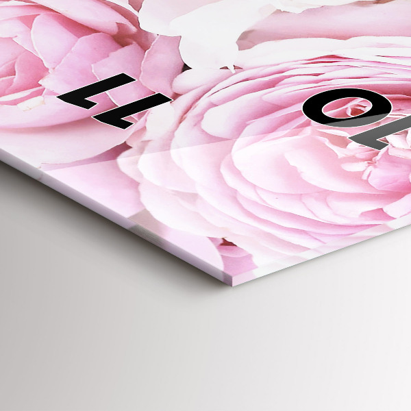 Reloj de vidrio vertical Flores decorativas - espejomat.es