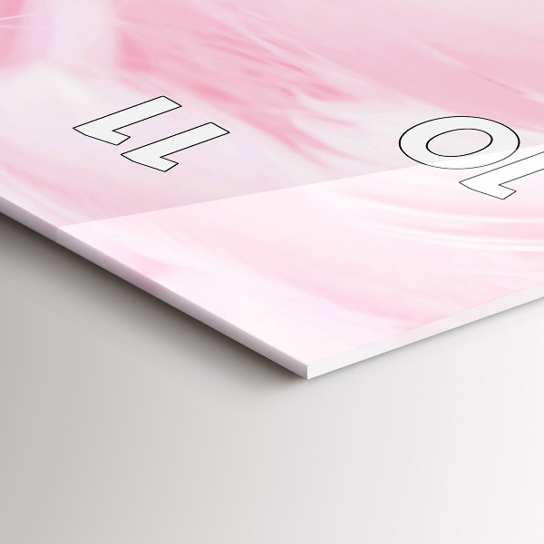 Reloj de vidrio vertical Abstracción pluma - espejomat.es