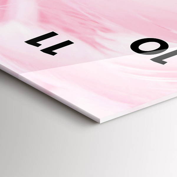 Reloj de vidrio vertical Abstracción pluma - espejomat.es