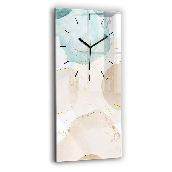 Reloj de cristal vertical Manchas de acuarela - espejomat.es