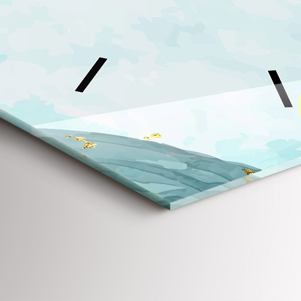 Reloj de cristal vertical Manchas de acuarela - espejomat.es