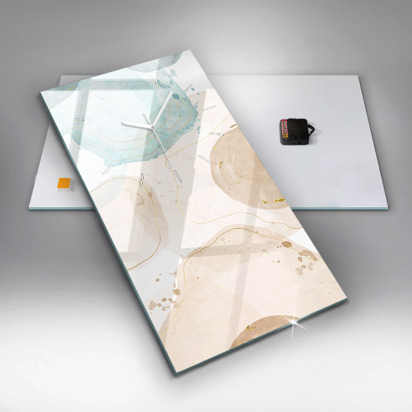 Reloj de cristal vertical Manchas de acuarela - espejomat.es