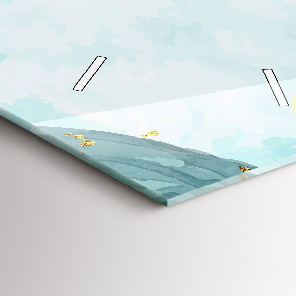 Reloj de cristal vertical Manchas de acuarela - espejomat.es