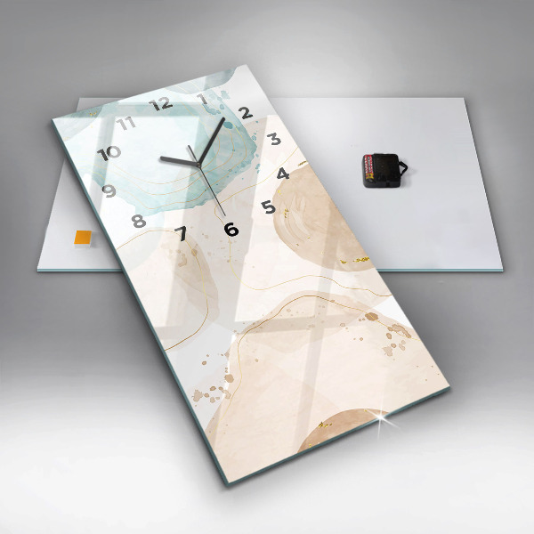Reloj de cristal vertical Manchas de acuarela - espejomat.es