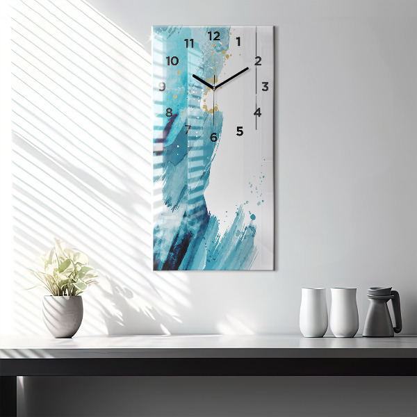 Reloj de vidrio vertical Pinceladas - espejomat.es