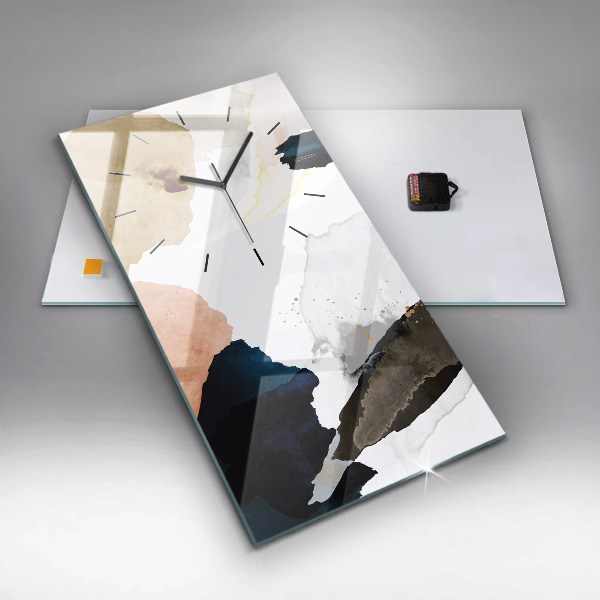 Reloj de cristal vertical Manchas abstracto - espejomat.es