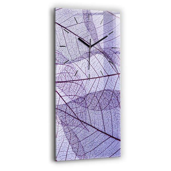 Reloj de cristal vertical Hojas - naturaleza - espejomat.es