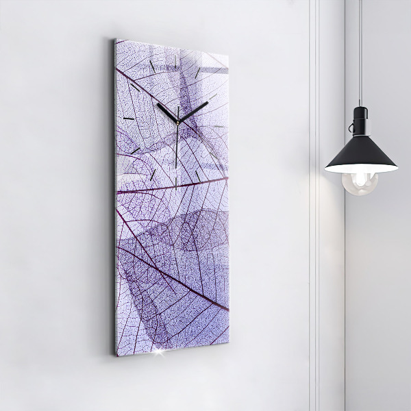 Reloj de cristal vertical Hojas - naturaleza - espejomat.es