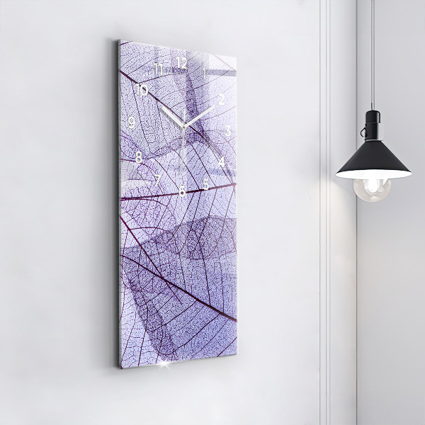 Reloj de cristal vertical Hojas - naturaleza - espejomat.es