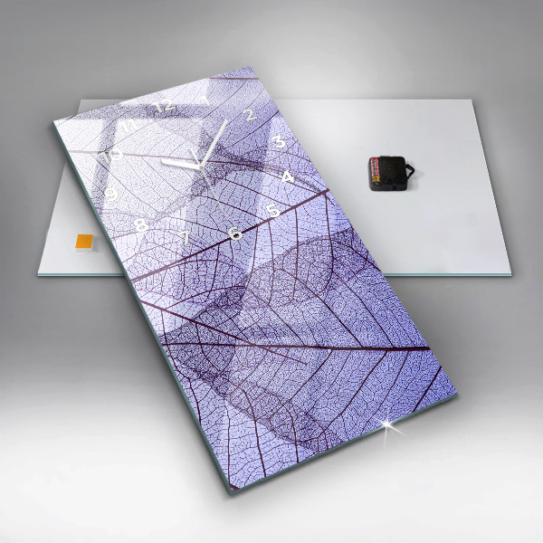 Reloj de cristal vertical Hojas - naturaleza - espejomat.es