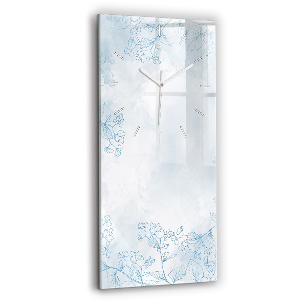 Reloj de vidrio vertical Dibujo de planta - espejomat.es