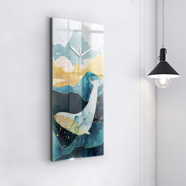 Reloj vertical Ballena abstracta - espejomat.es