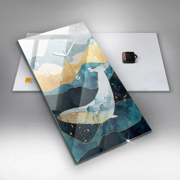 Reloj vertical Ballena abstracta - espejomat.es