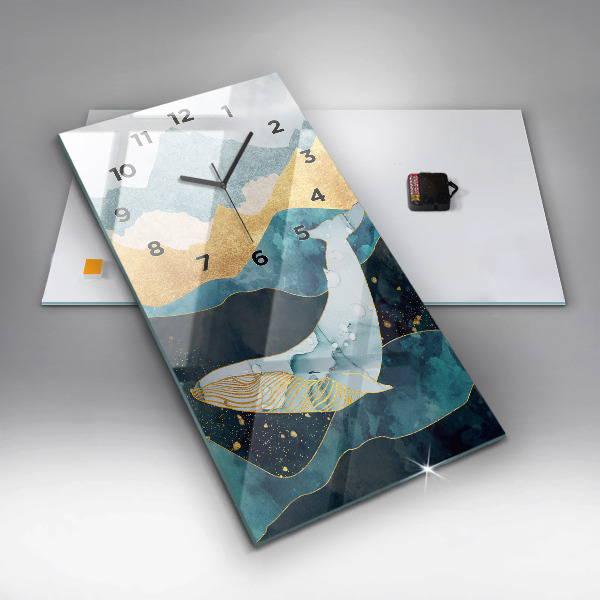 Reloj vertical Ballena abstracta - espejomat.es