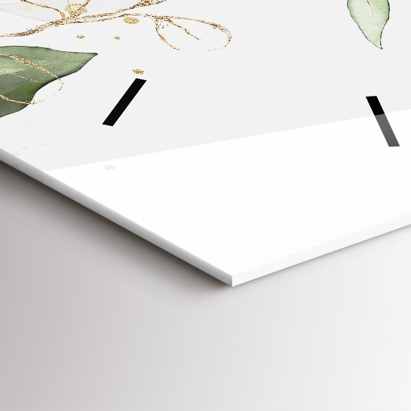 Reloj de vidrio vertical Hojas abstractas - espejomat.es