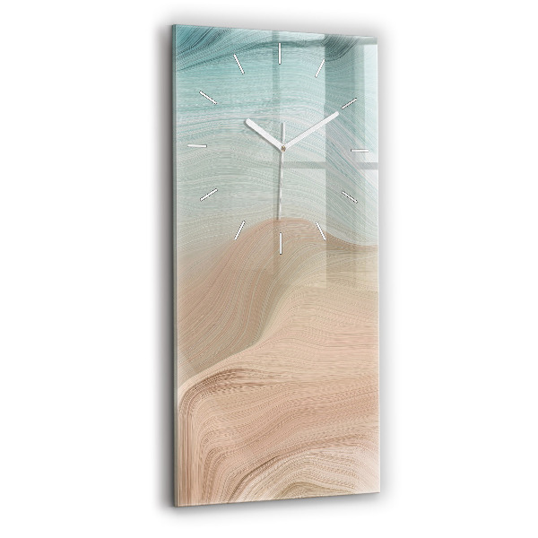 Reloj de vidrio vertical Abstracción ondulada - espejomat.es