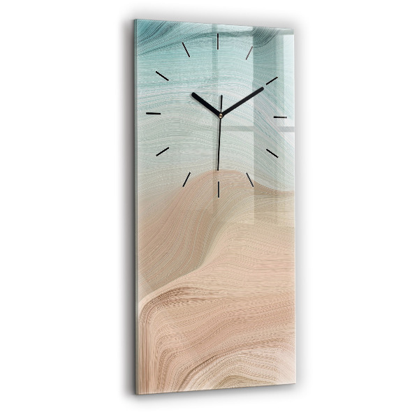 Reloj de vidrio vertical Abstracción ondulada - espejomat.es