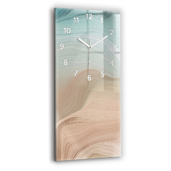 Reloj de vidrio vertical Abstracción ondulada - espejomat.es