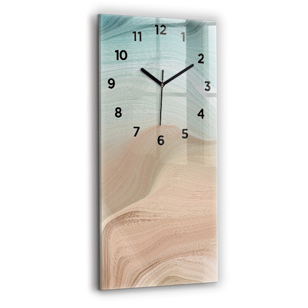 Reloj de vidrio vertical Abstracción ondulada - espejomat.es