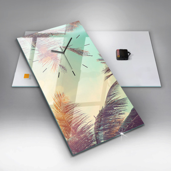 Reloj vertical Palmeras tropicales - espejomat.es