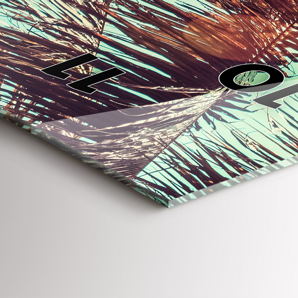 Reloj vertical Palmeras tropicales - espejomat.es