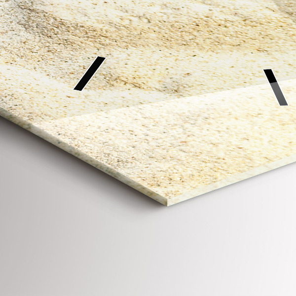 Reloj de vidrio vertical Arena con sombra de palmeras - espejomat.es