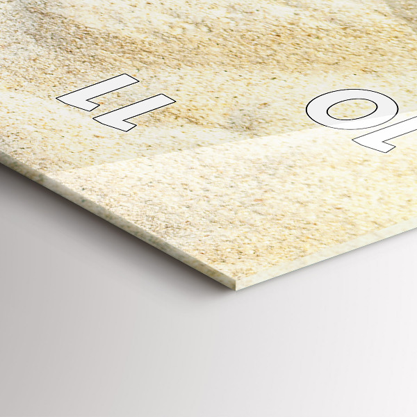 Reloj de vidrio vertical Arena con sombra de palmeras - espejomat.es