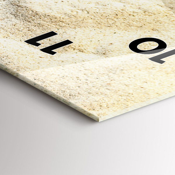 Reloj de vidrio vertical Arena con sombra de palmeras - espejomat.es