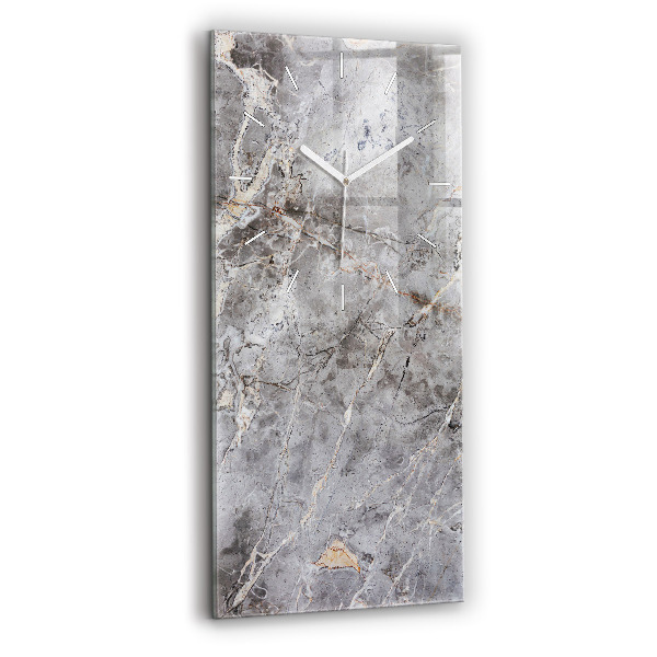 Reloj de vidrio vertical Mármol granito gris - espejomat.es