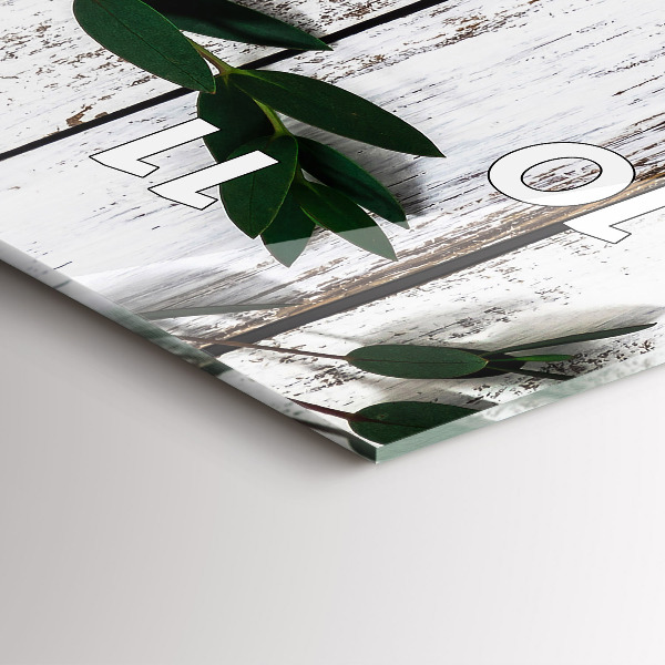 Reloj de vidrio vertical Tablas de madera clara - espejomat.es