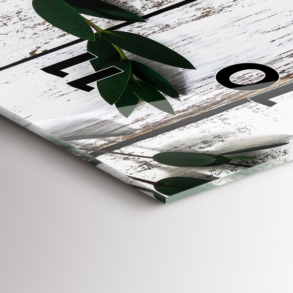 Reloj de vidrio vertical Tablas de madera clara - espejomat.es