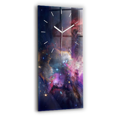 Reloj de vidrio vertical Galaxia y estrellas - espejomat.es