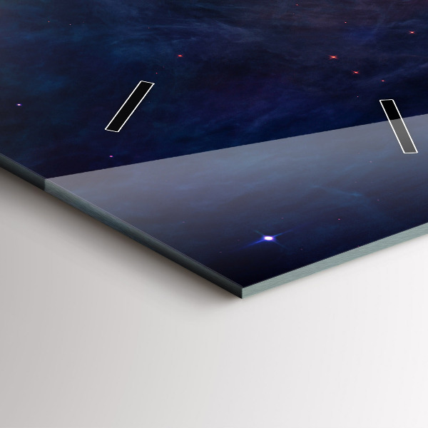 Reloj de vidrio vertical Galaxia y estrellas - espejomat.es