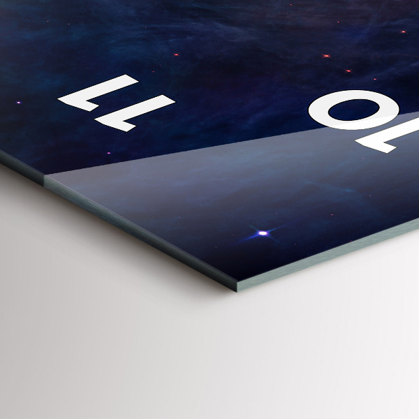 Reloj de vidrio vertical Galaxia y estrellas - espejomat.es